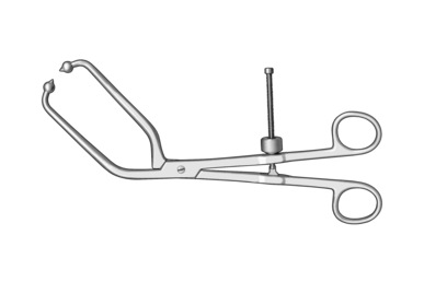 Angled Pelvic Bone Reduction Forceps - Long